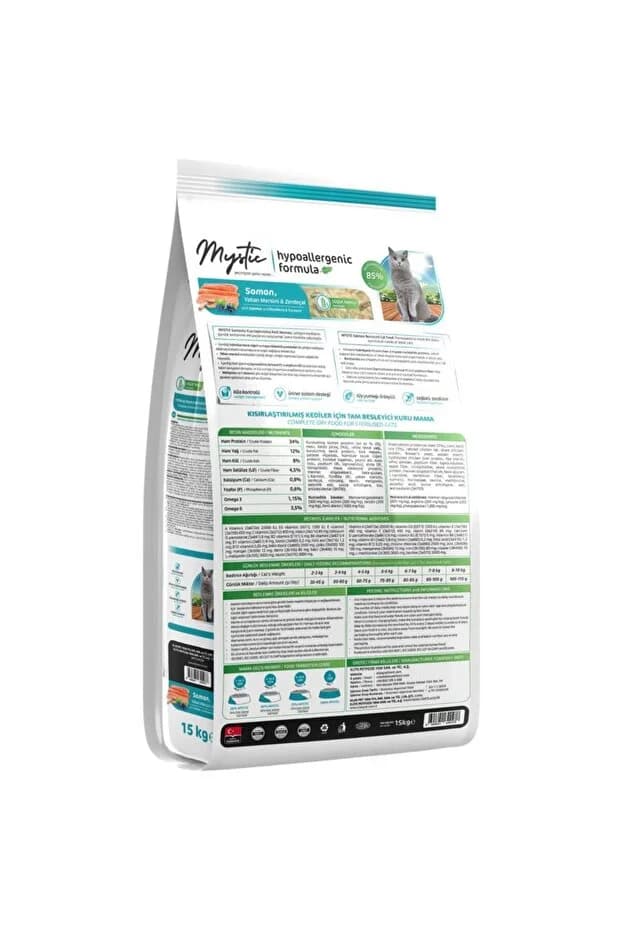 Mystic Pro Mystic Somonlu Kısırlaştırılmış Kedi Maması 15 kg