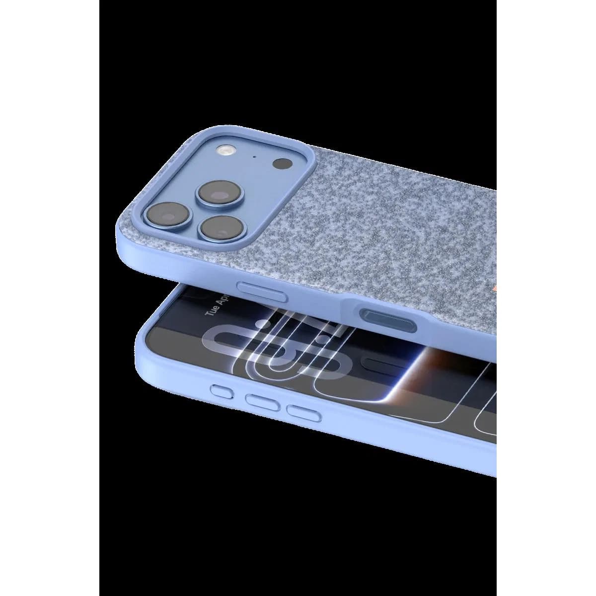 Onegif Apple İphone 18 Pro Max Bright Simli Kapak - Mavi