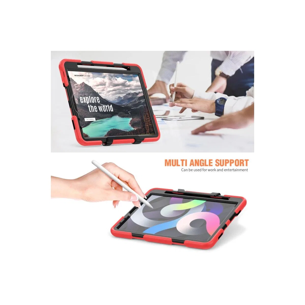 Apple İpad Pro 11 (2020) Kılıf Griffin Tablet Kapak - Kırmızı
