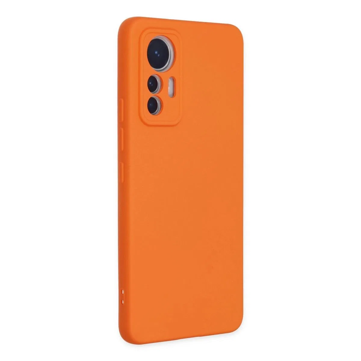 Xiaomi Mi 12 Lite Kılıf Nano İçi Kadife Silikon - Turuncu