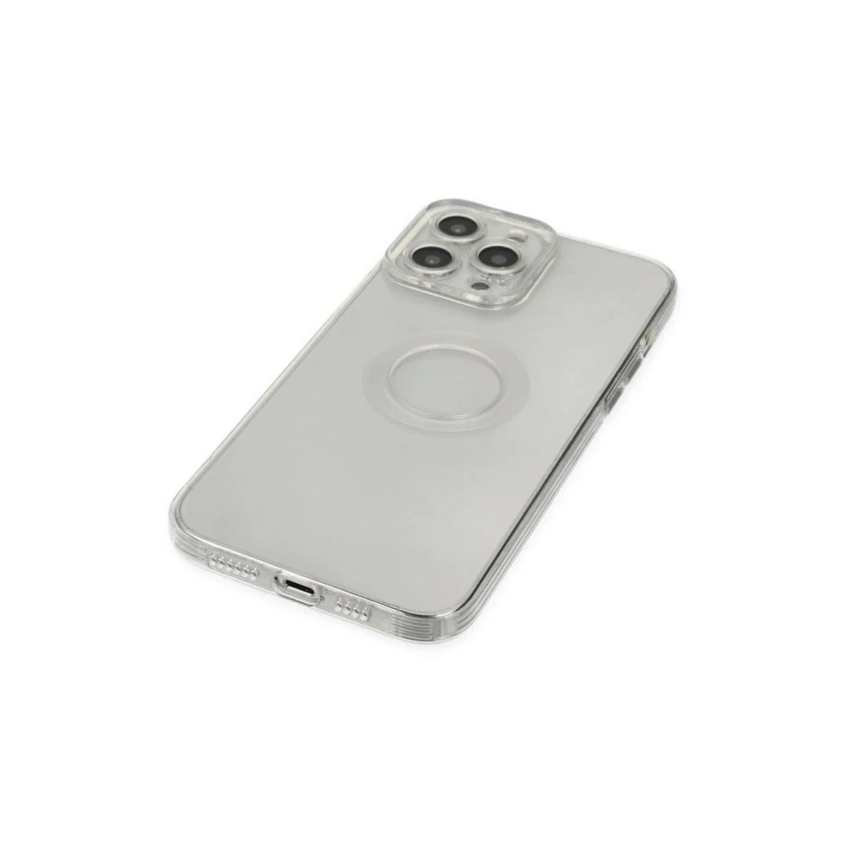 Apple İphone 13 Pro Max Kılıf Santa Lens Silikon - Şeffaf