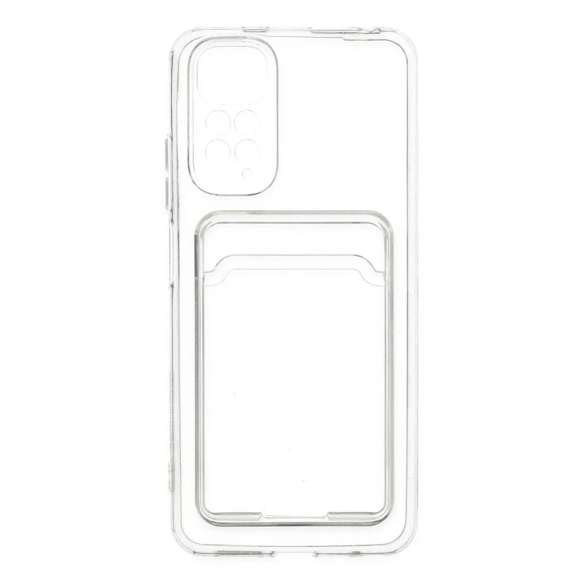 Xiaomi Redmi Note 11 Kılıf Kart Şeffaf Silikon - Şeffaf