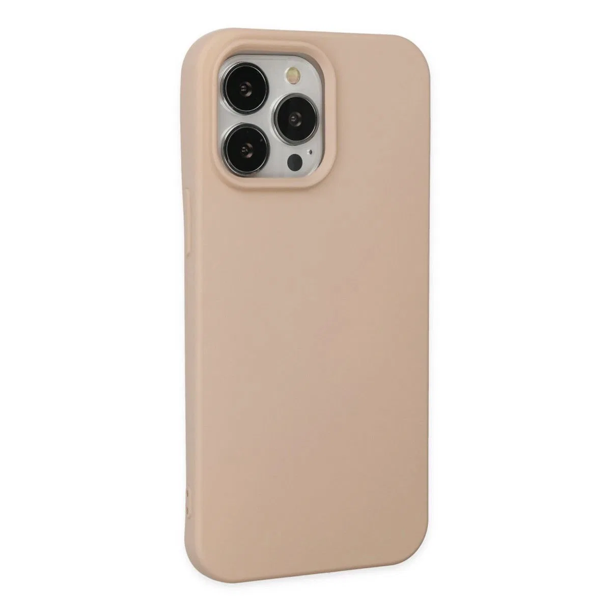 Apple İphone 14 Pro Max Kılıf Nano İçi Kadife Silikon - Pudra
