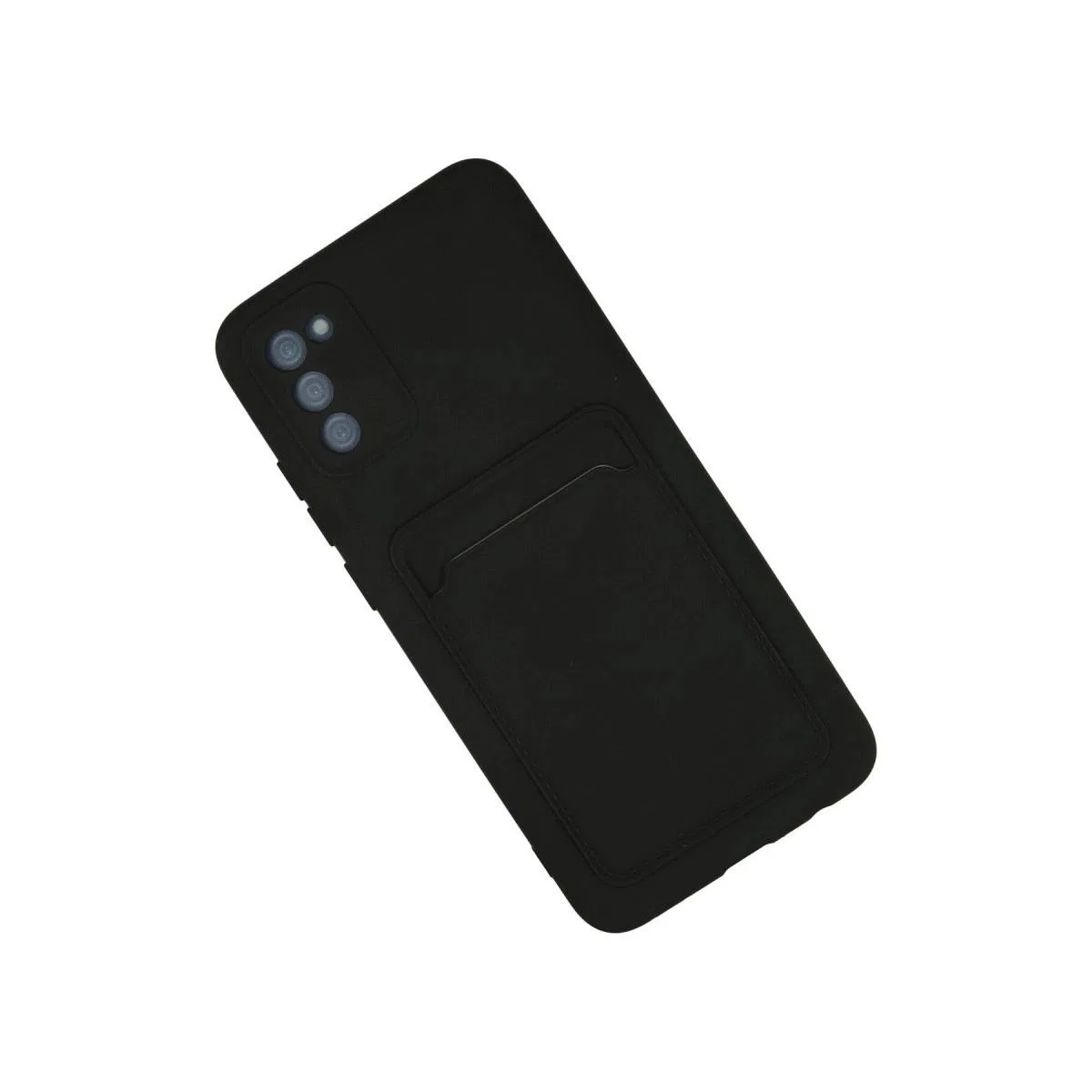 Newface Samsung Galaxy A02s Kılıf Kelvin Kartvizitli Silikon - Siyah