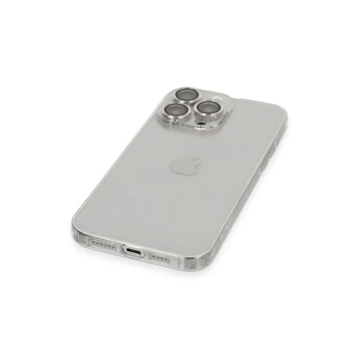 Apple İphone 13 Pro Max Kılıf Luko Lens Silikon - Gümüş