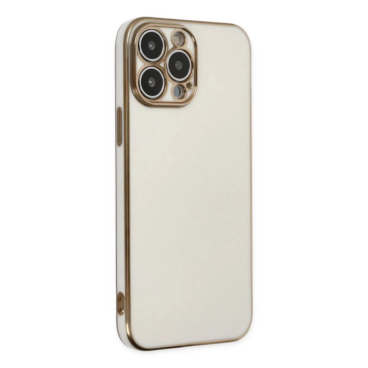 Apple İphone 15 Pro Max Kılıf Volet Silikon - Beyaz