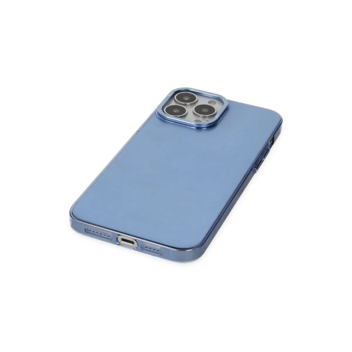 Apple İphone 13 Pro Kılıf Anka Pc Sert Metal Kapak - Mavi