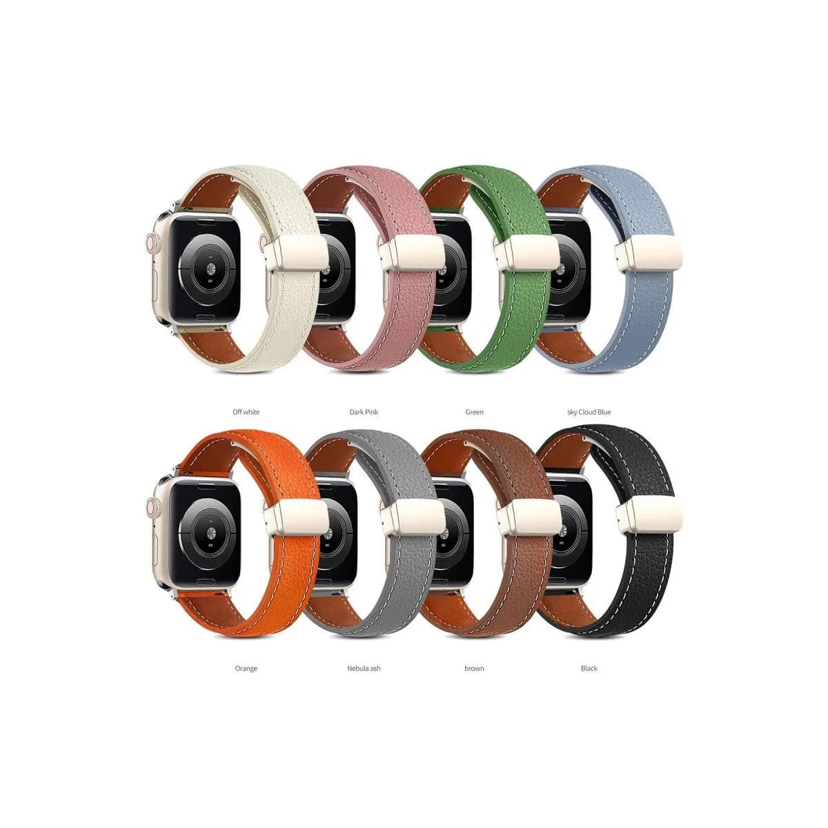 Apple Watch 42mm Kr414 Daks Deri Kordon (saat Değildir) - Lacivert