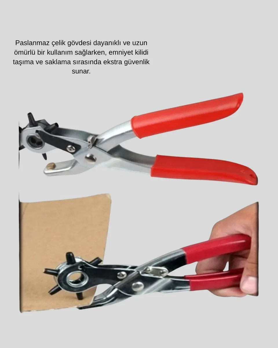 Çok Fonksiyonlu Delik Açma Pensesi 2mm–4. 5mm Ayarlı Metal Gövdeli