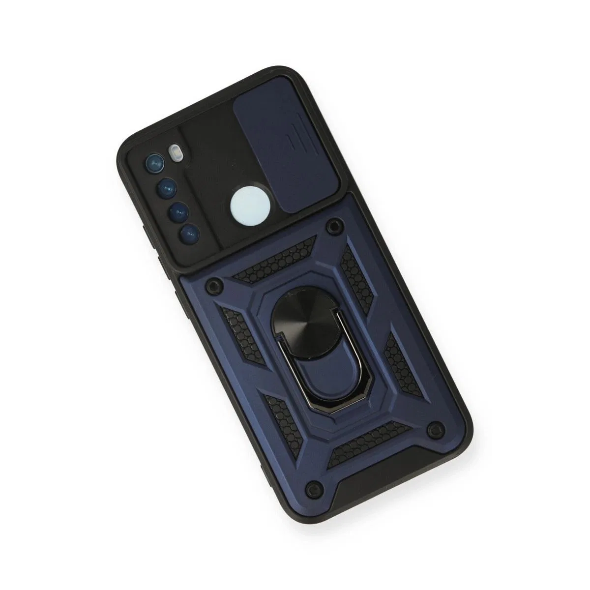 Xiaomi Redmi Note 8 Kılıf Pars Lens Yüzüklü Silikon - Lacivert