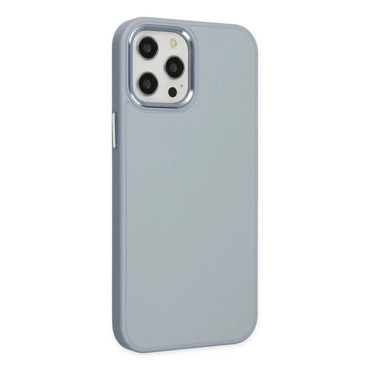 Apple İphone 12 Pro Max Kılıf Asya Deri Silikon - Sierra Blue