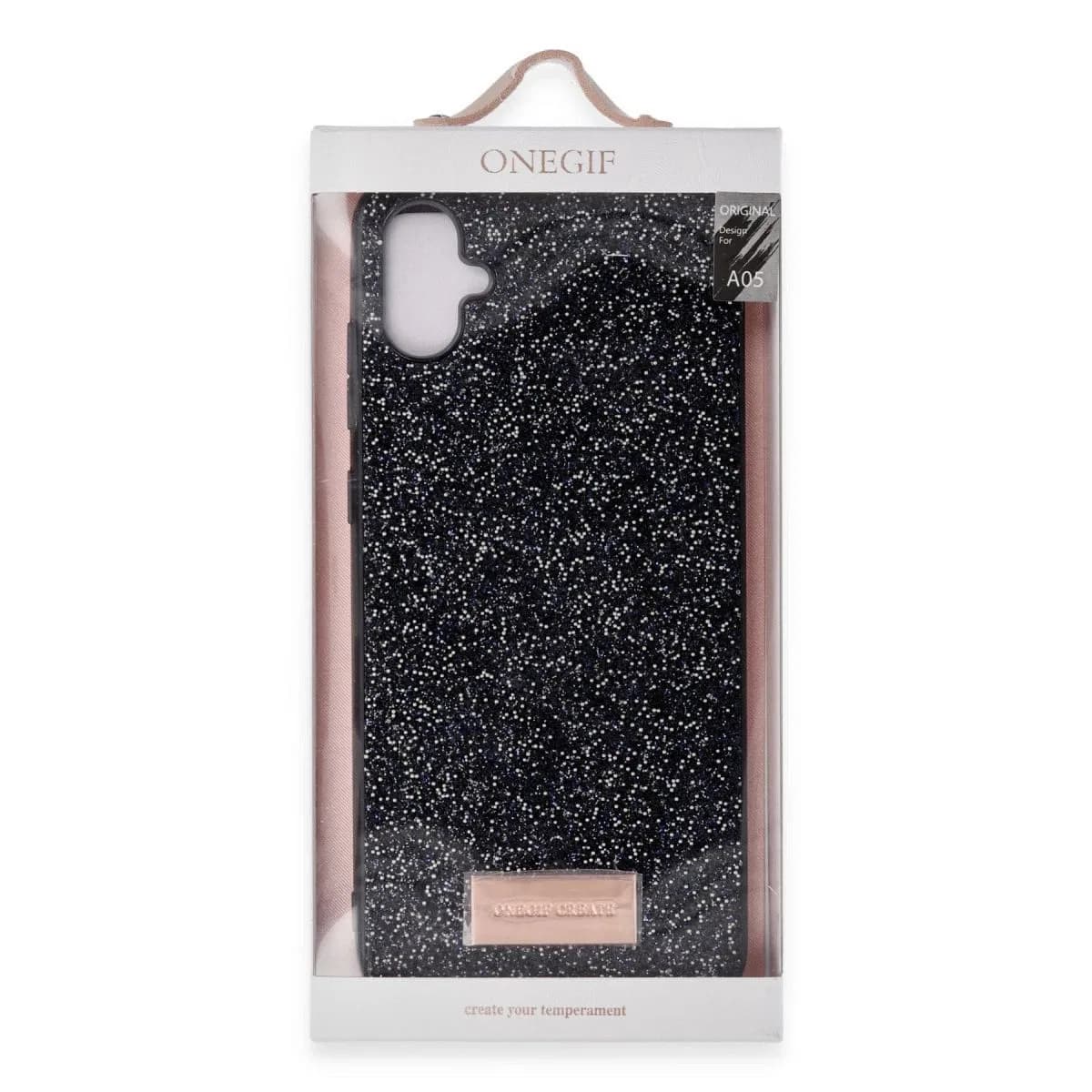 Onegif Samsung Galaxy A05 Bright Simli Kapak - Gold