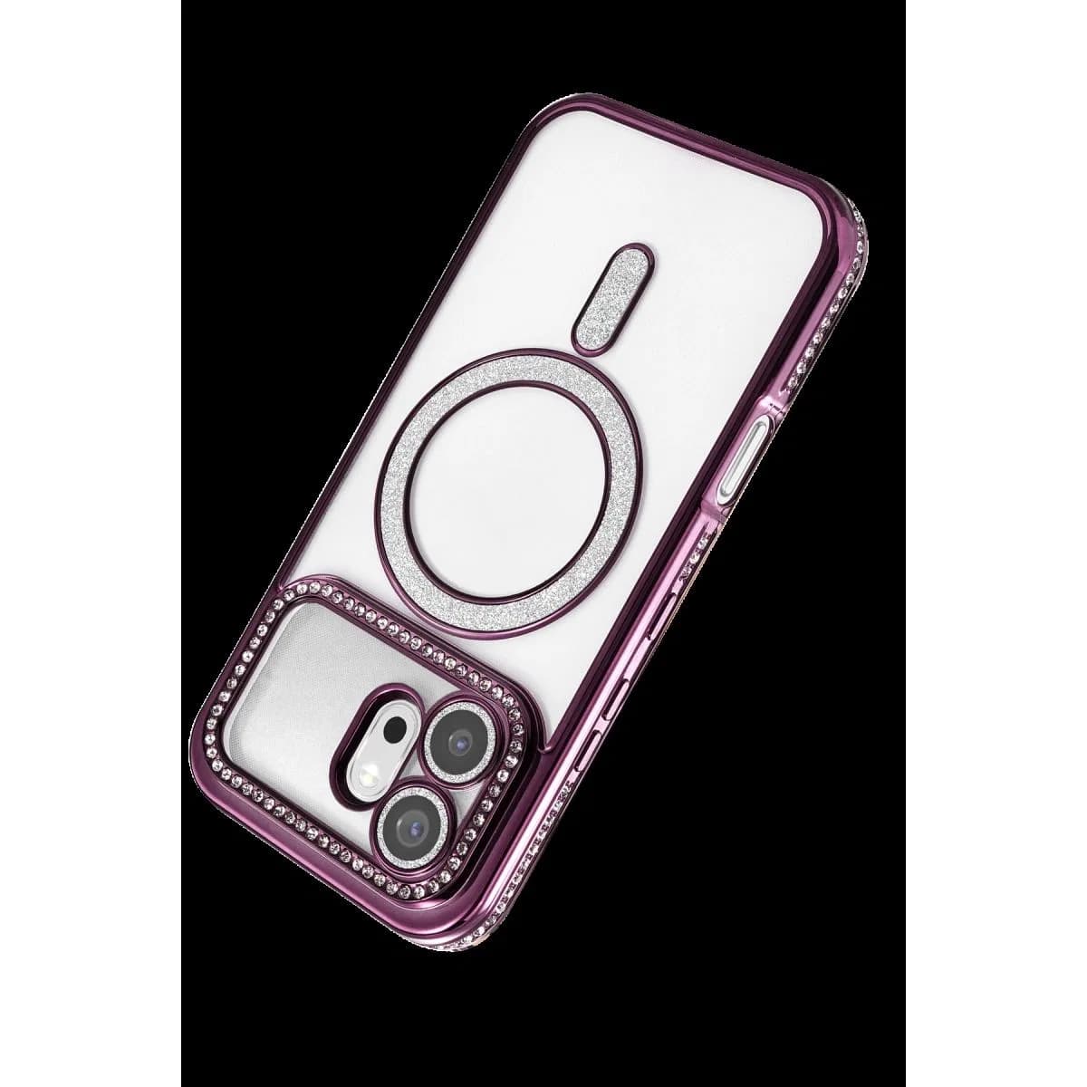 Huawei Honor 600 Joke Simli Magneticsafe Kılıf - Derin Mor