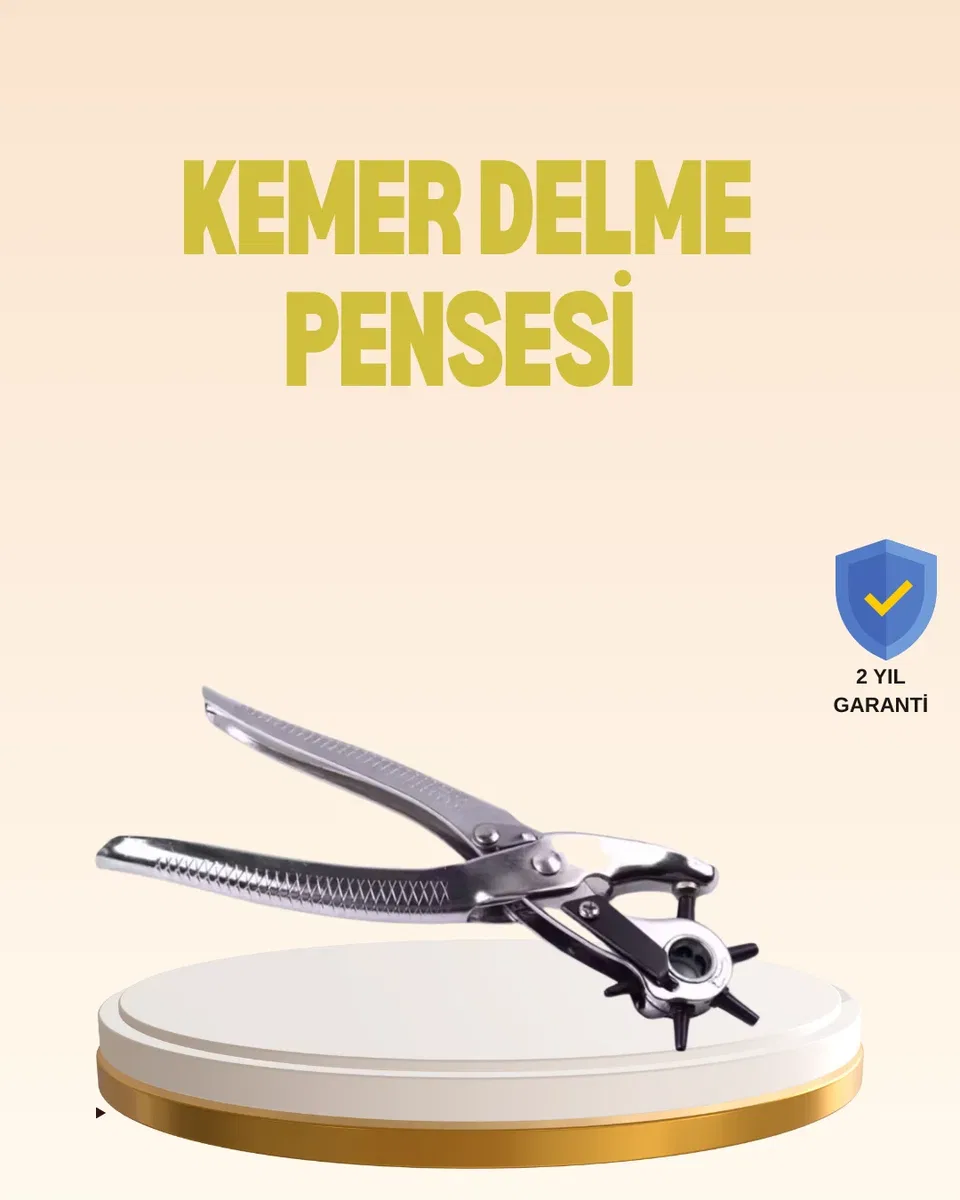 Profesyonel Deri Delme Pensesi Döner Başlıklı Kemer Delici 6 Fonksiyonlu