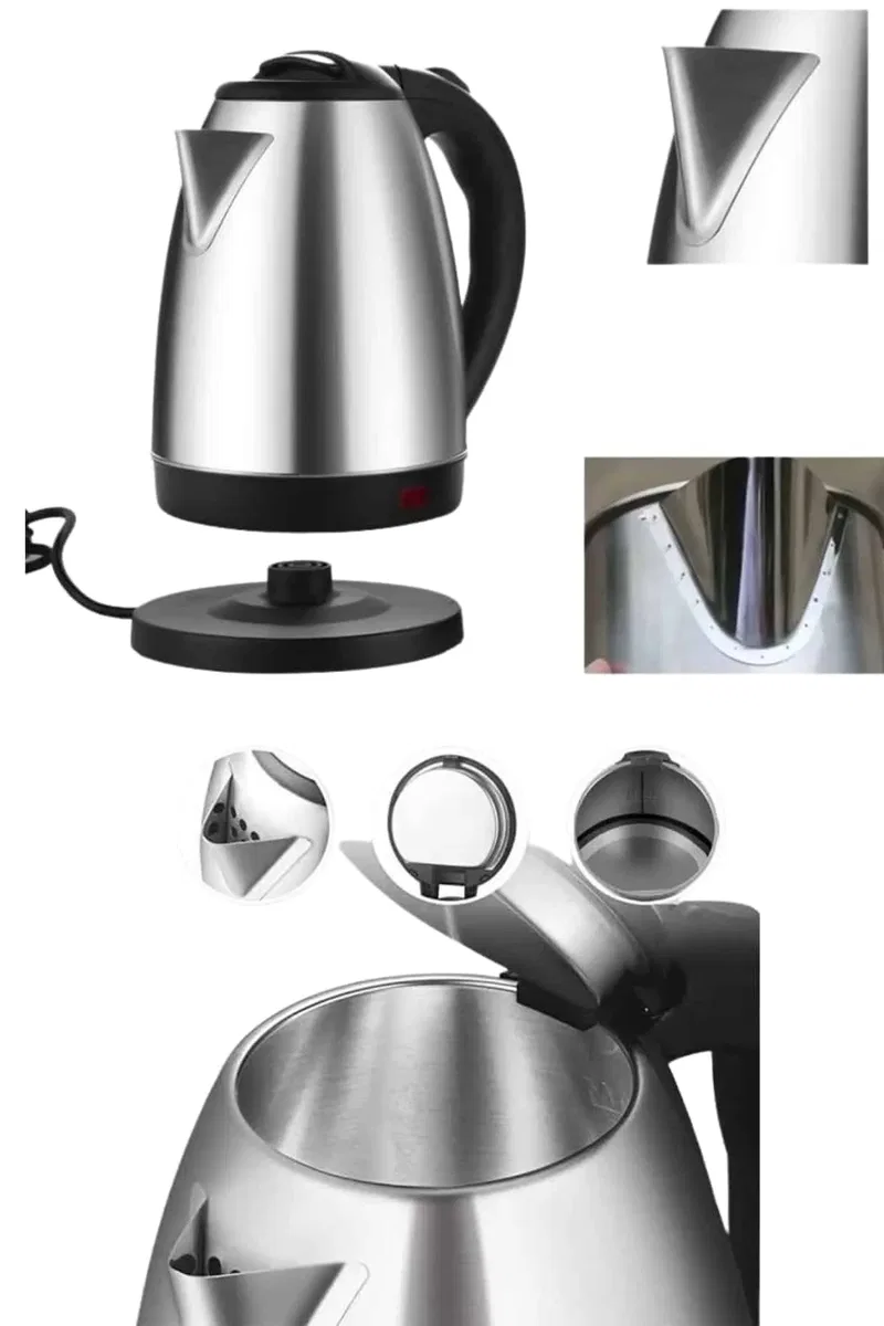 Kettle C F Tipi 220-240V Paslanmaz Çelik Elektrik Kablolu Otomatik Kapanma