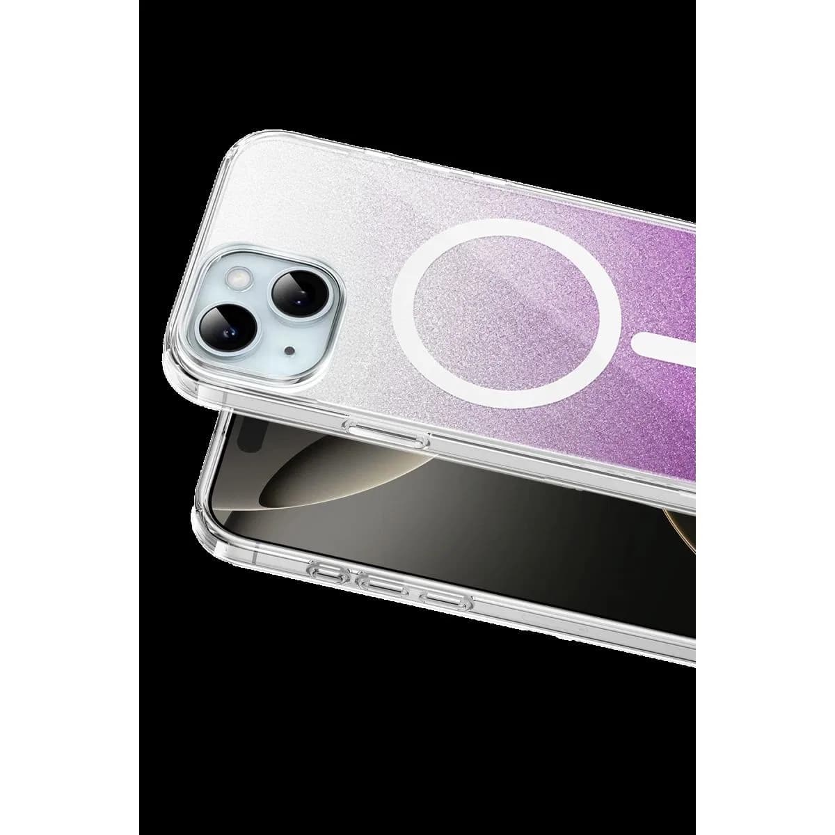 Onegif Apple İphone 14 Sora Simli Magsafe Kapak - Mor