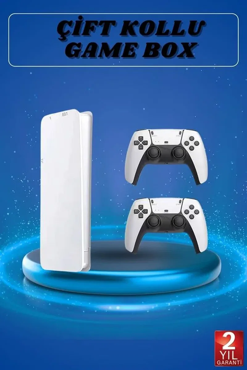 3D Çift Oyun Kollu 4K HD Ekran Nostaljik 20. 000 Oyunlu Beyaz Game Box Yeni Nesil