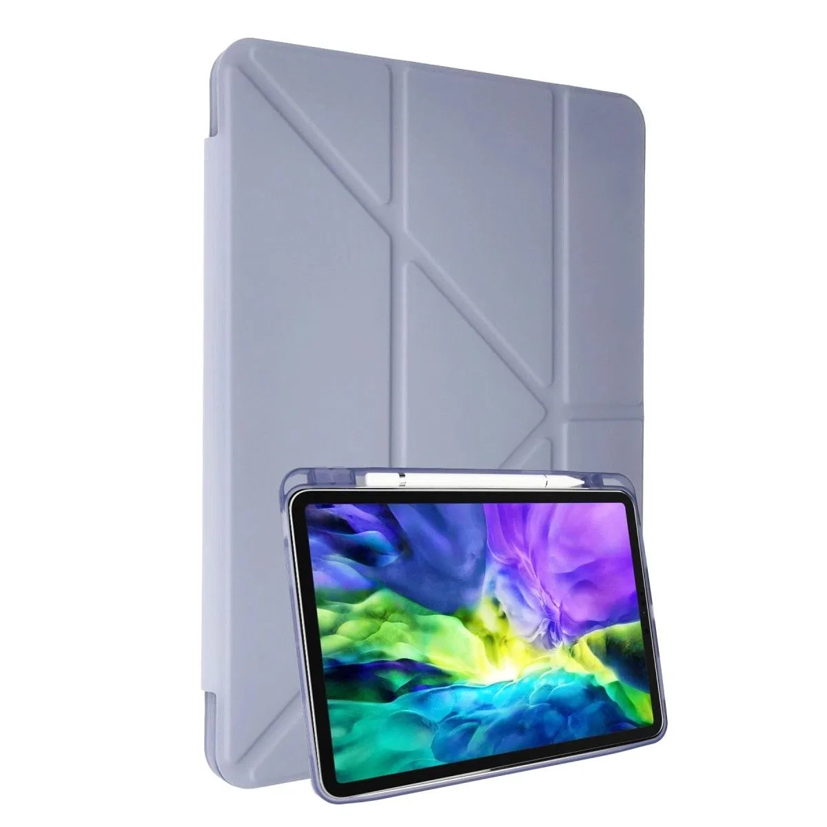 Apple İpad 2022 10. 9 (10. nesil) Kılıf Kalemlikli Mars Tablet Kılıfı - Lila