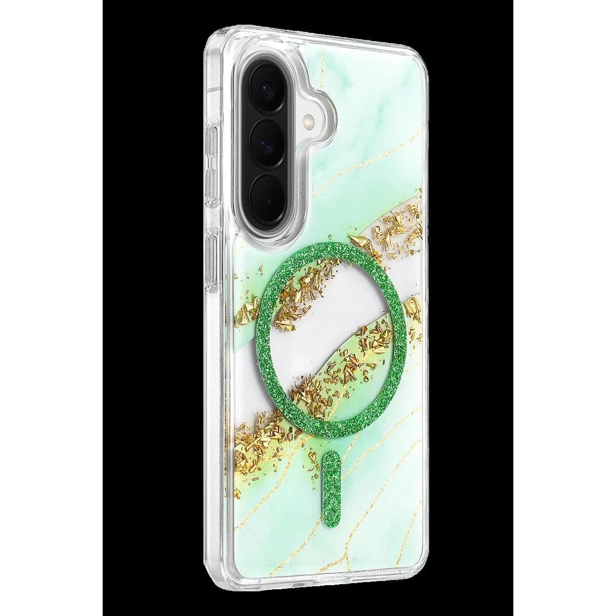 Onegif Samsung Galaxy A57 5g Lotus Simli Magsafe Kapak - Yeşil