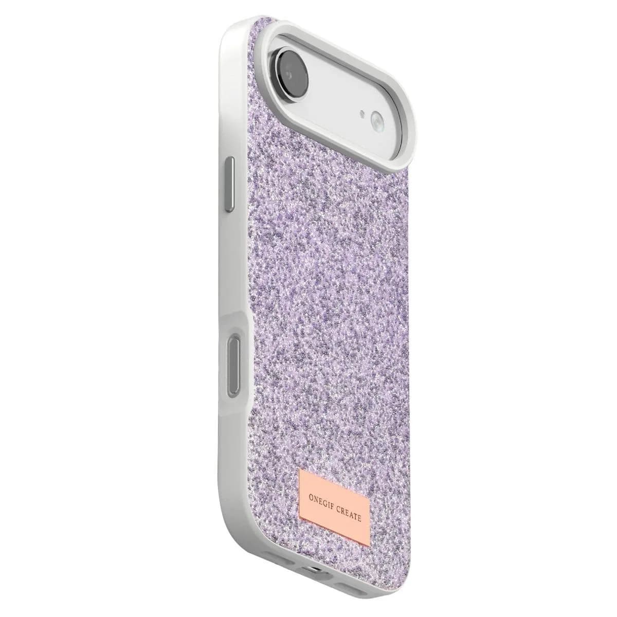 Onegif Apple İphone 17 Air Bright Simli Kapak - Lila