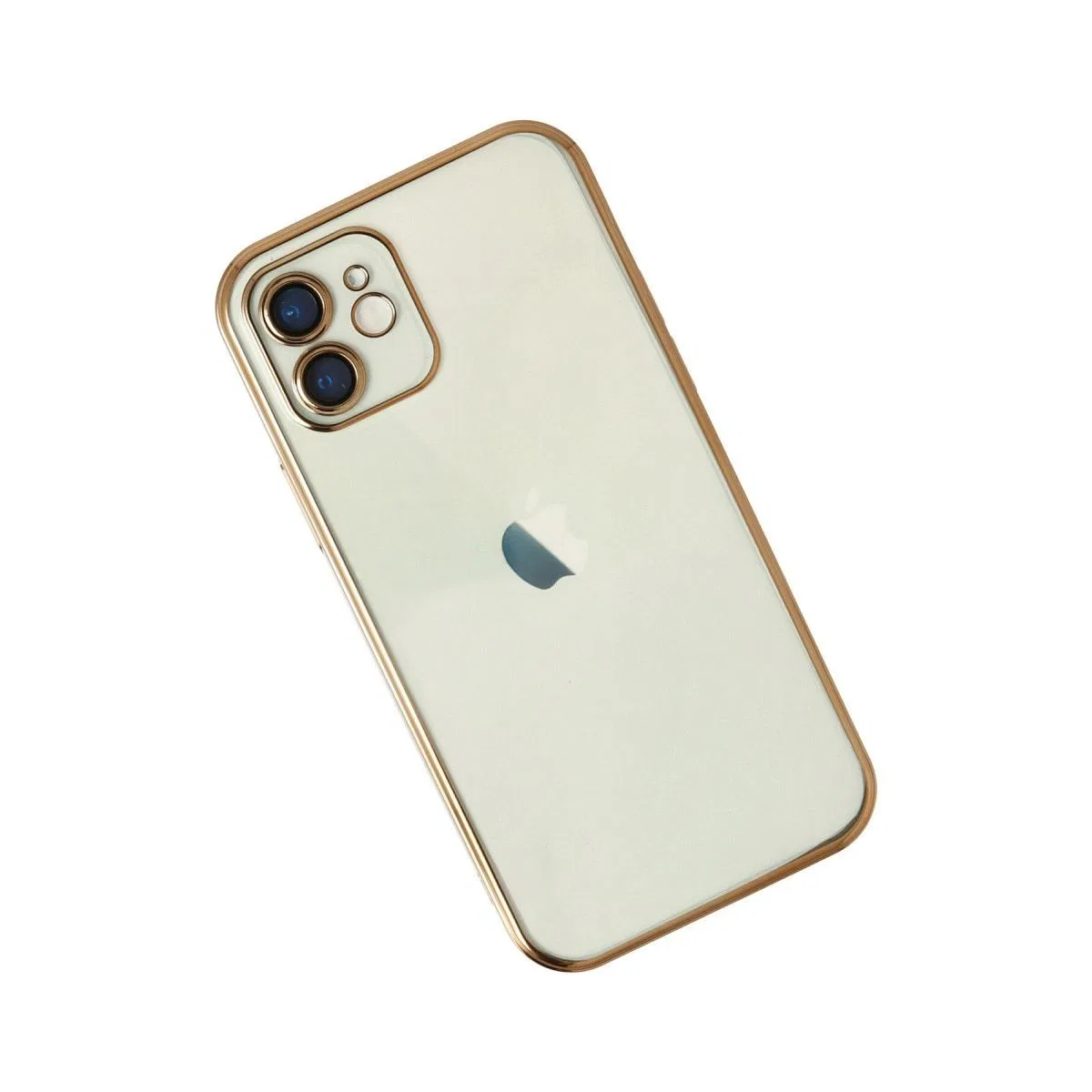 Apple İphone 12 Kılıf Razer Lensli Silikon - Gold