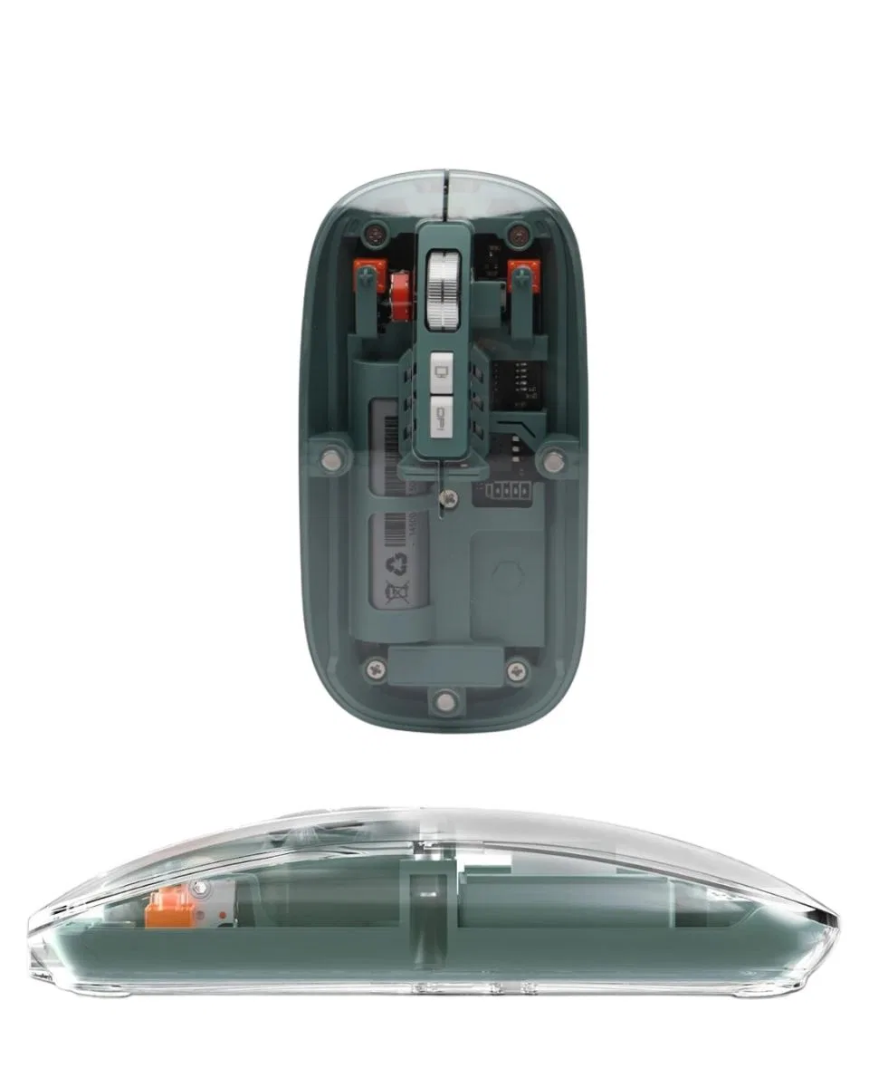 Bluetooth Ve 2. 4g Usb Destekli Pilli Kablosuz Şeffaf Mouse Yeni Nesil