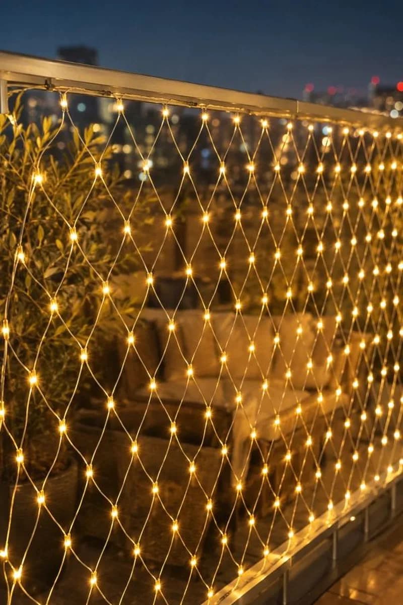 Led File Işık Dekoratif Ağ Led Aydınlatma İç Mekan Balkon Bahçe Süsü Yeni Nesil