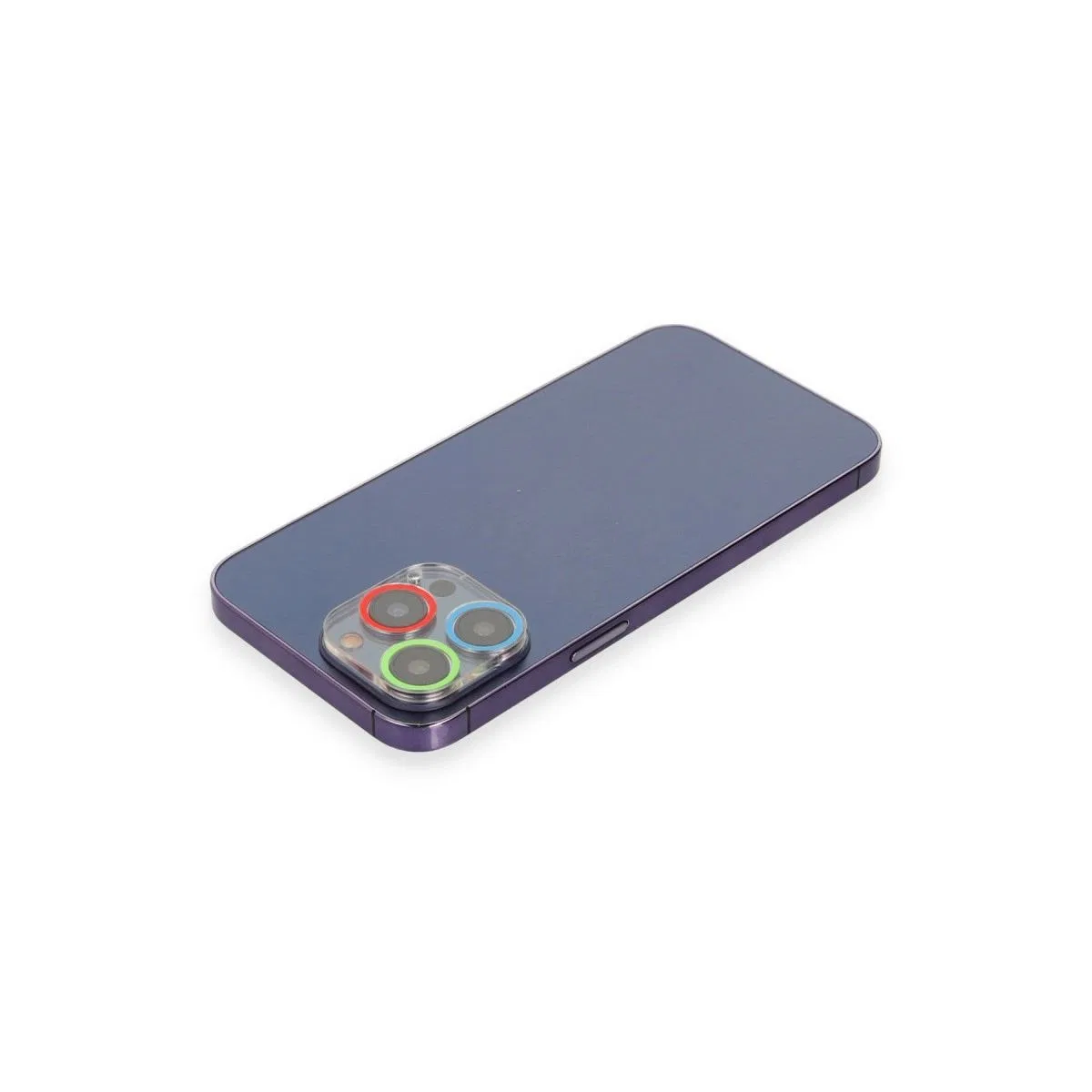 Apple İphone 13 Pro Max Renkli Kamera Lens Koruma Cam - Mavi-yeşil