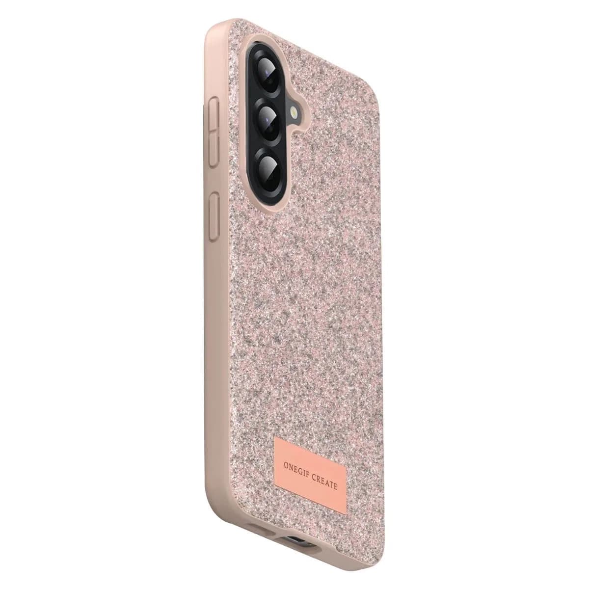 Onegif Samsung Galaxy A17 5g Bright Simli Kapak - Pembe