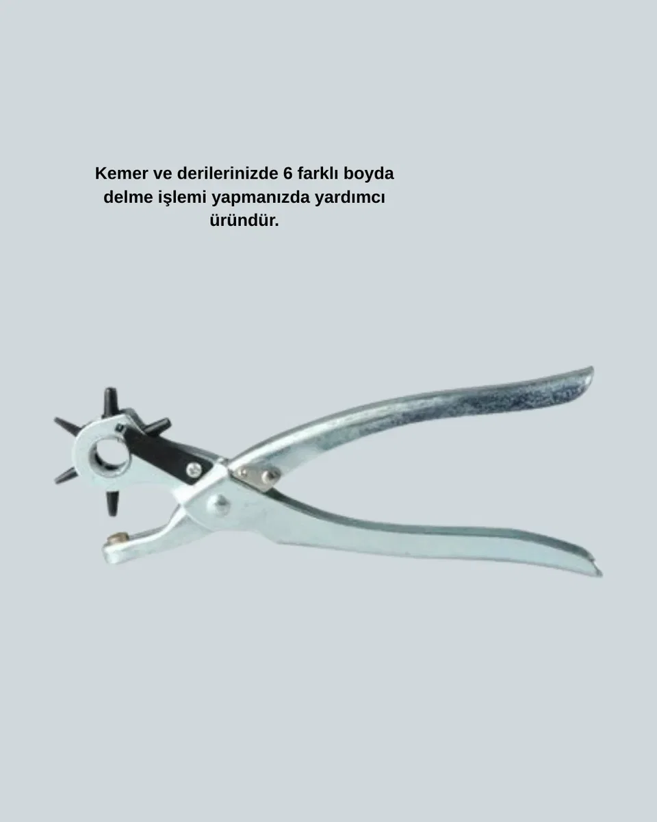 Metal Gövdeli Ayarlanabilir Deri Delme Pensesi 2. 5–5 mm Delik Açma Aracı