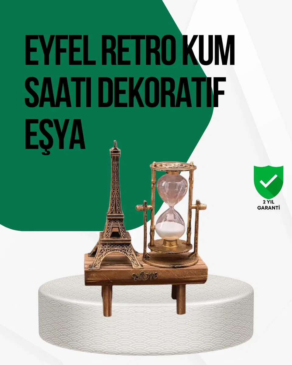 Ahşap Kum Saati – Vintage Tasarımlı Masa Dekoru