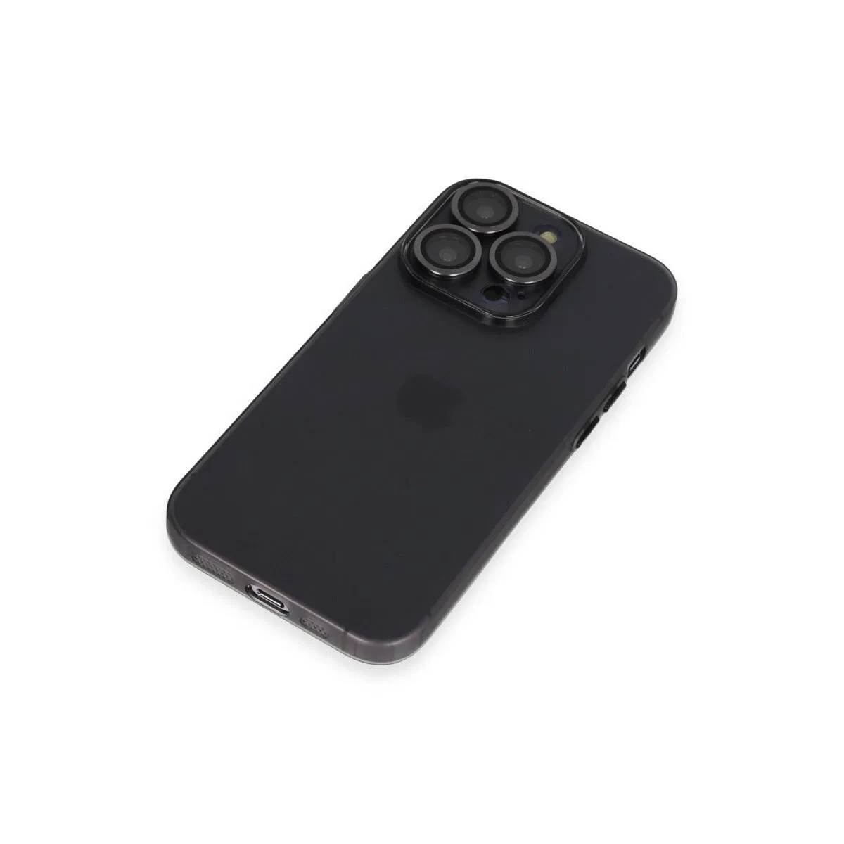Apple İphone 13 Pro Max Kılıf Luko Lens Silikon - Siyah