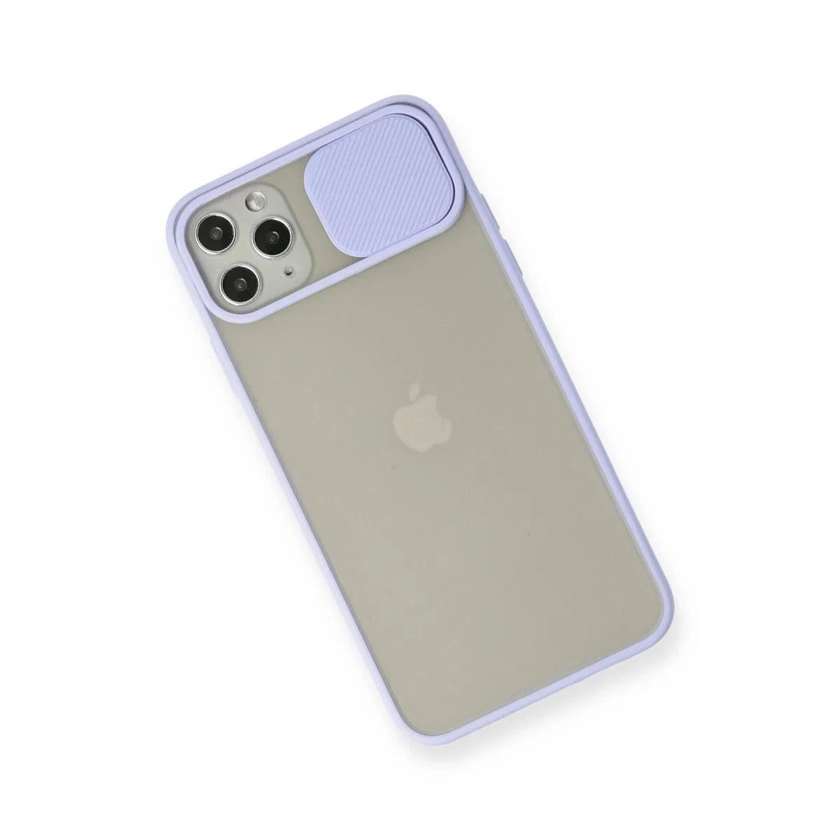 Apple İphone 11 Pro Max Kılıf Palm Buzlu Kamera Sürgülü Silikon - Lila