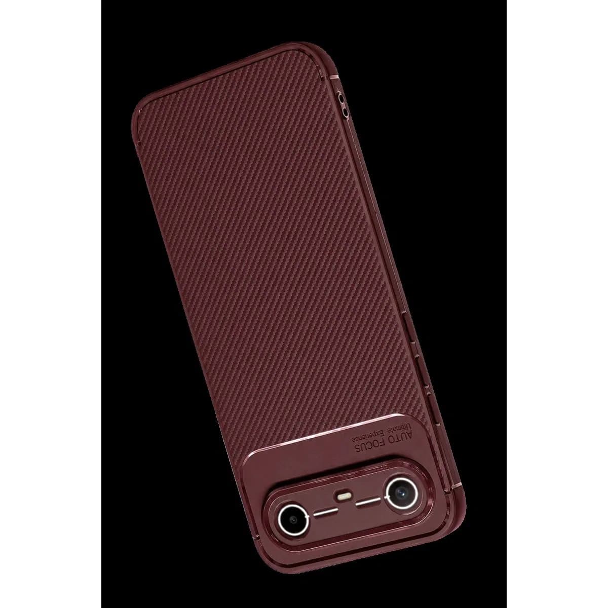 Newface Tecno Spark Slim 5g Auto Focus Karbon Kapak - Bordo