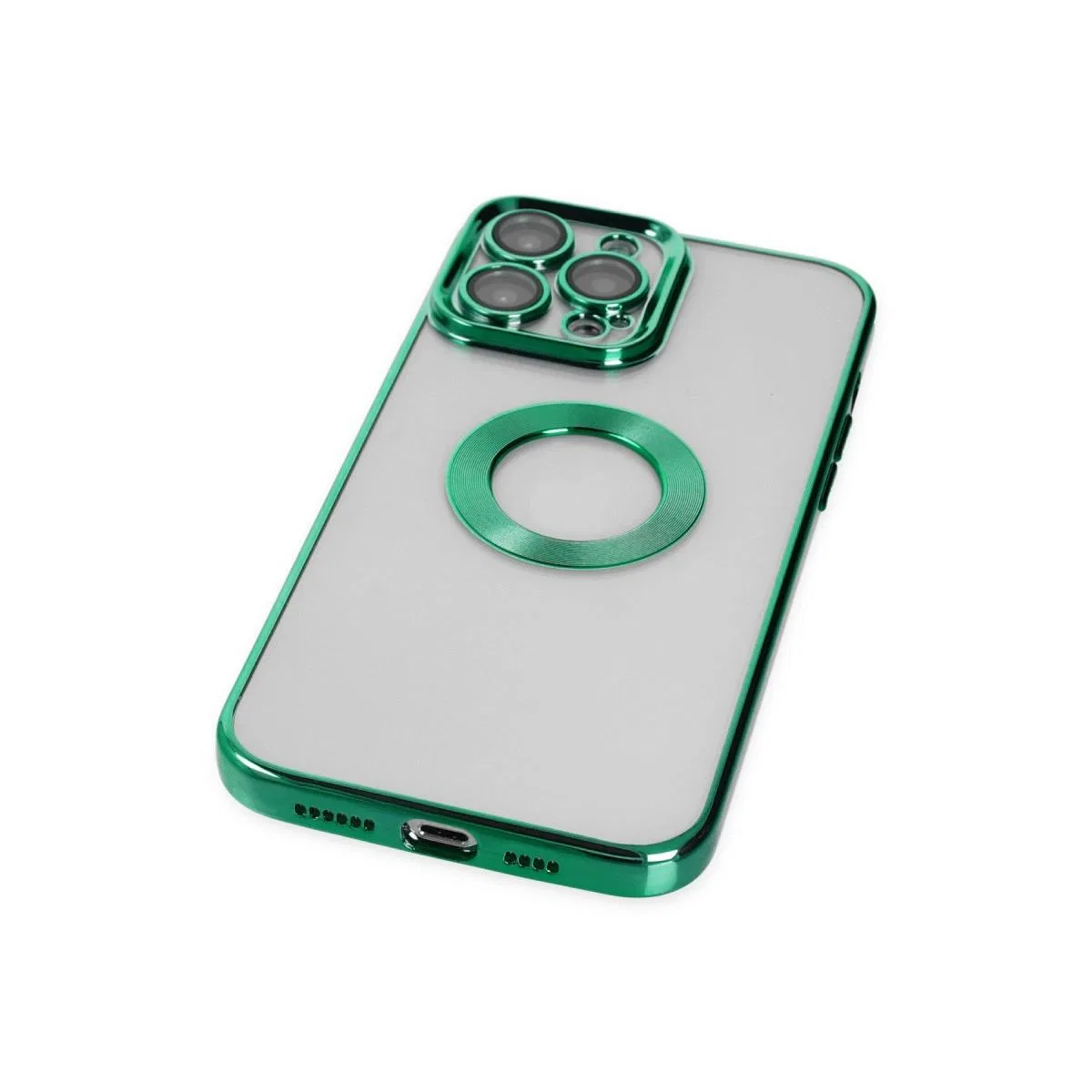 Apple İphone 14 Pro Kılıf Slot Silikon - Köknar Yeşili