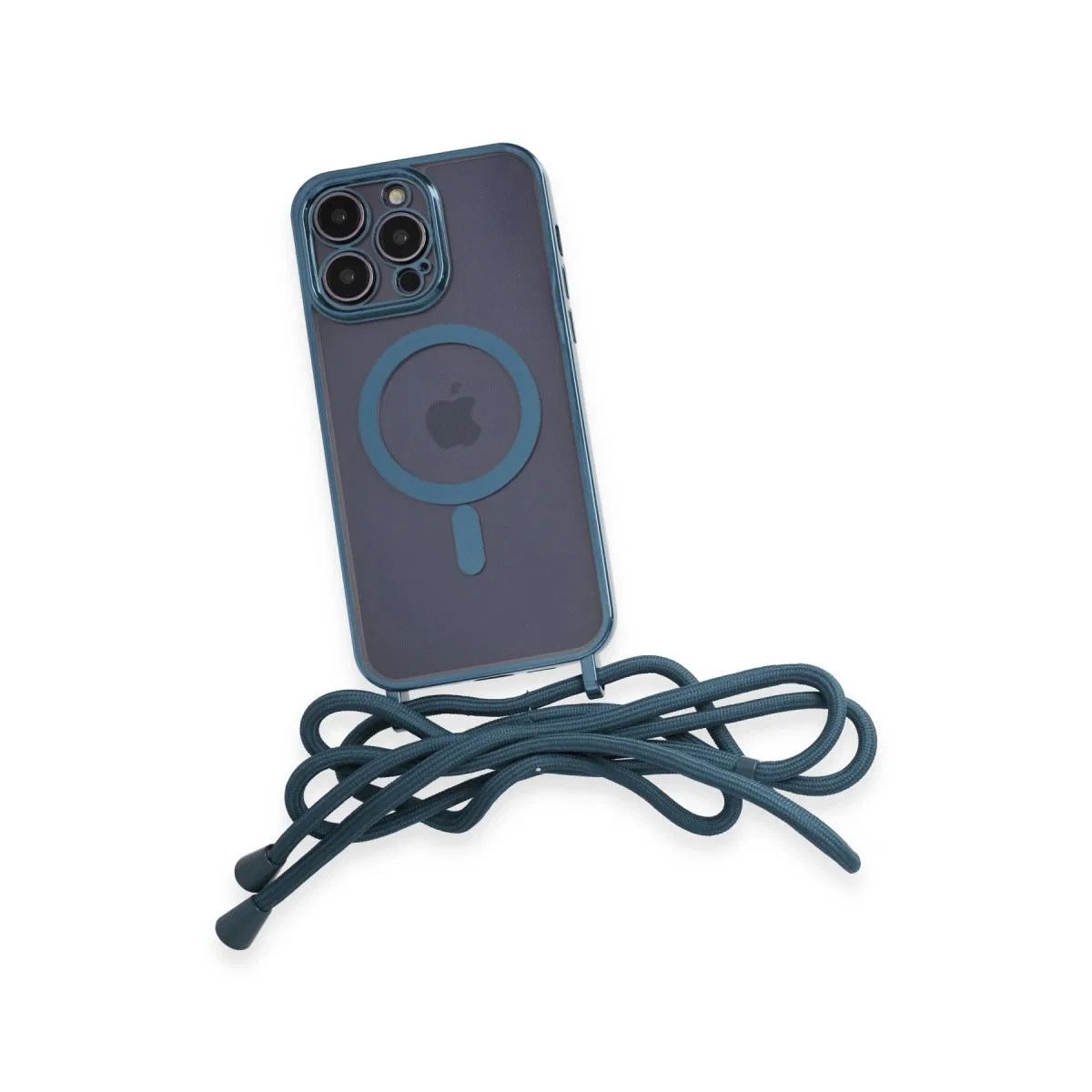 Apple İphone 13 Pro Kılıf Divo Lazer Askılı Magsafe Kapak - Sierra Blue
