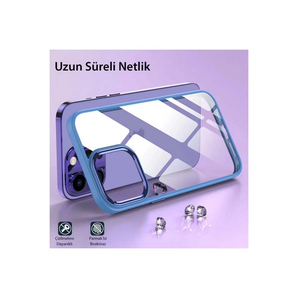 Apple İphone 13 Pro Max Kılıf Power Silikon - Lila