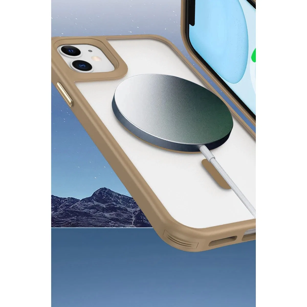 Apple İphone 12 Kılıf Enka Magsafe Silikon Kılıf - Siyah