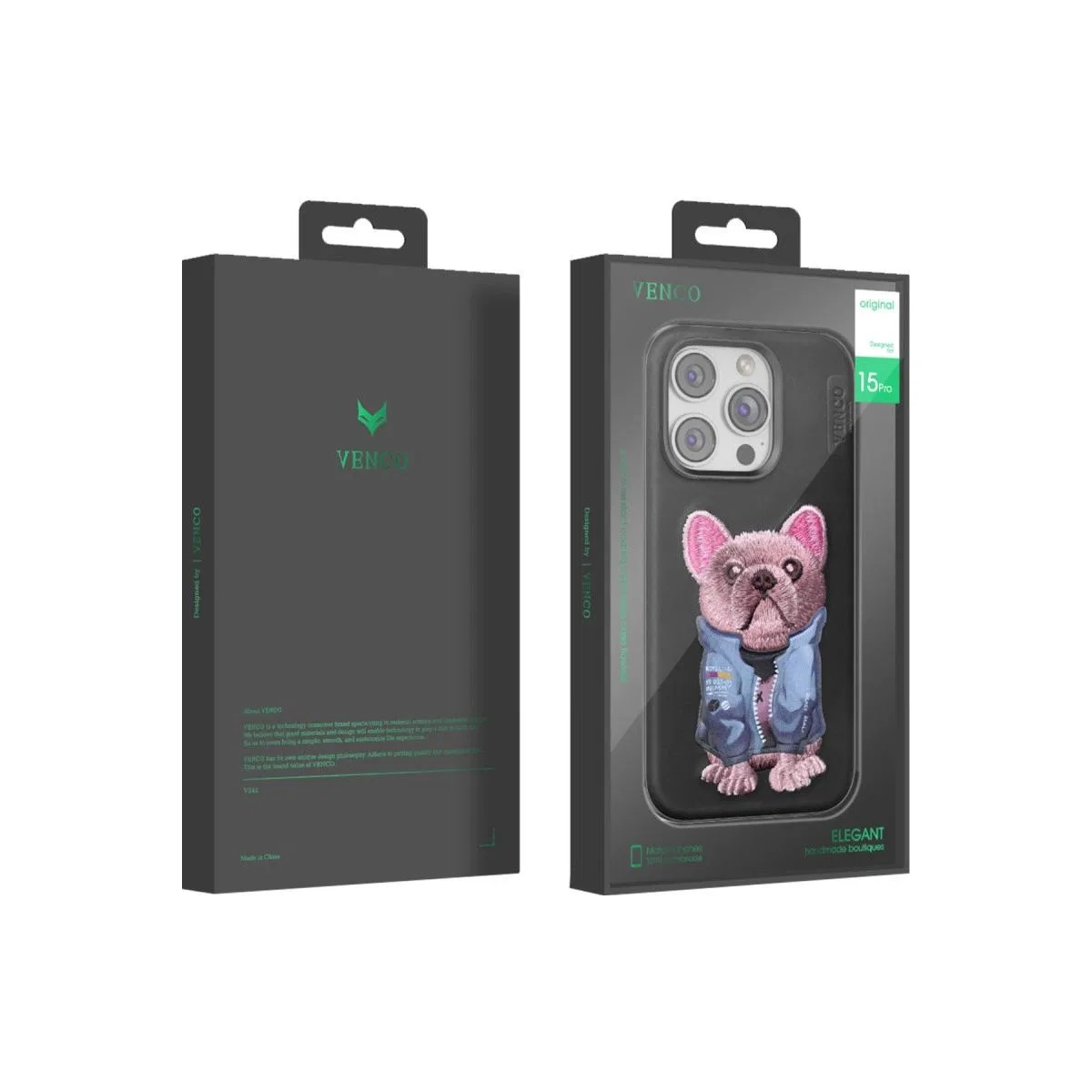 Venco Apple İphone 15 Pro Max Cute Desenli Kapak - Siyah