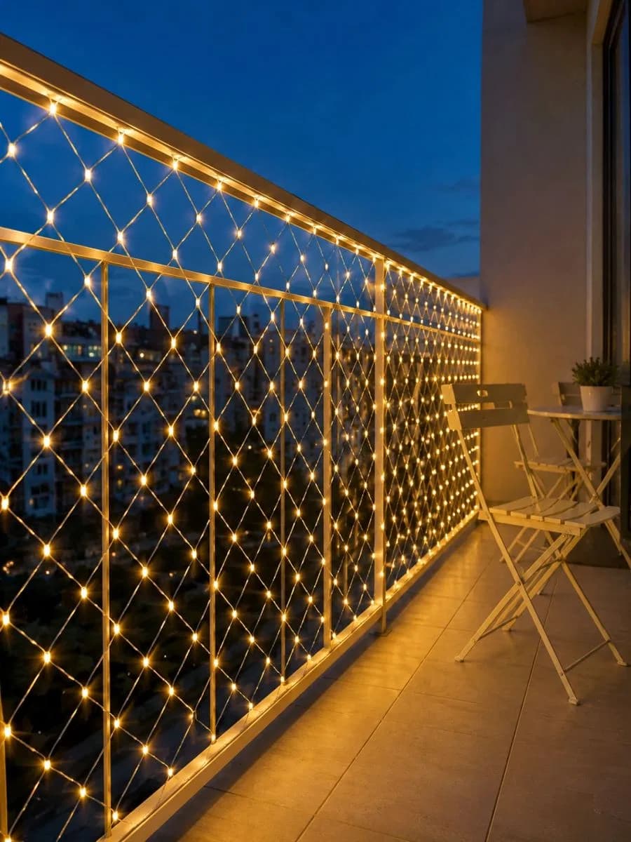 Led Ağ Işık Dekoratif File Aydınlatma Balkon Oda Ve Bahçe Süsleme Yeni Nesil
