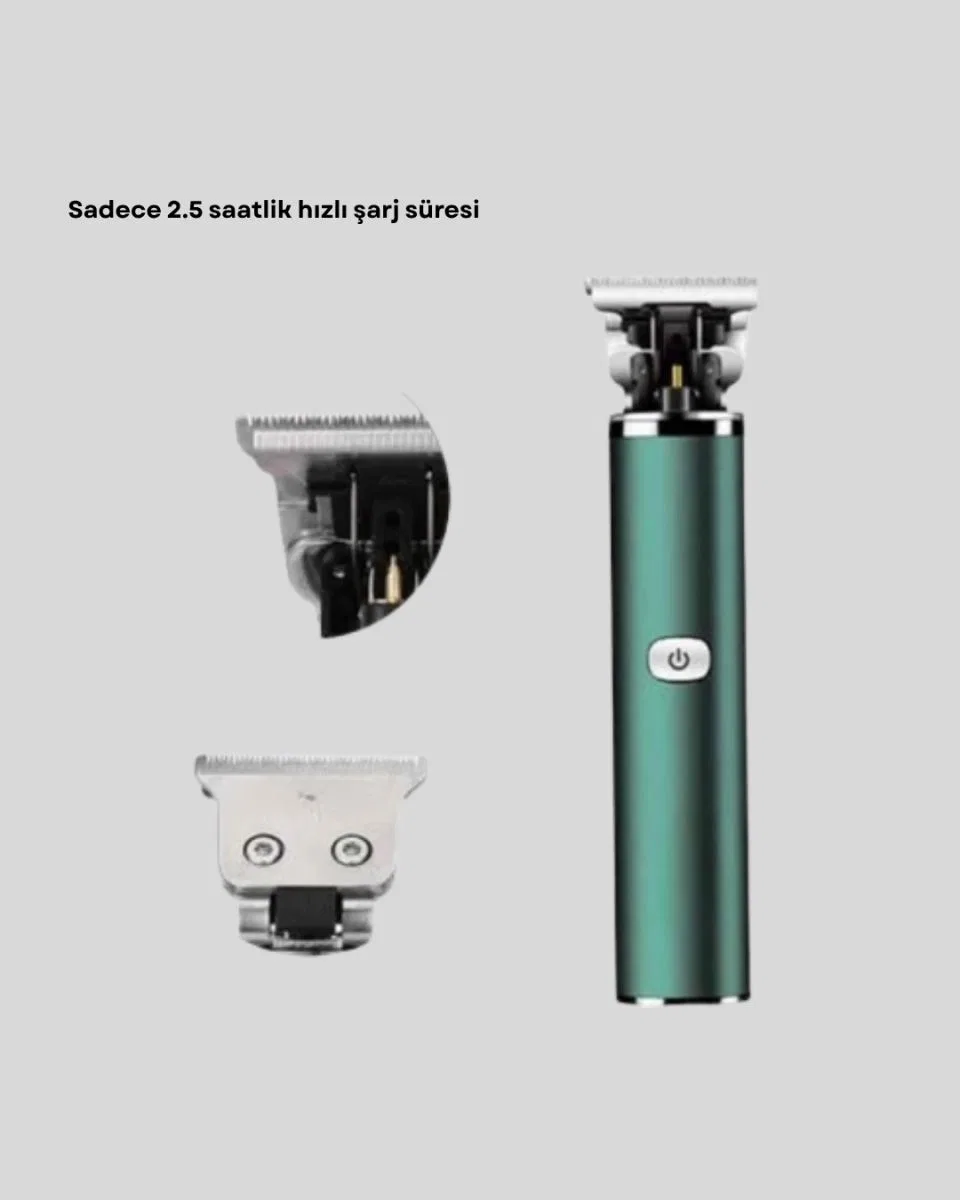 Şarjlı Erkek Tıraş Makinesi – 180 Dakika Pil Ömrü, 2. 5 Saat Hızlı Şarj, Usb Ve Powerbank Uyumlu
