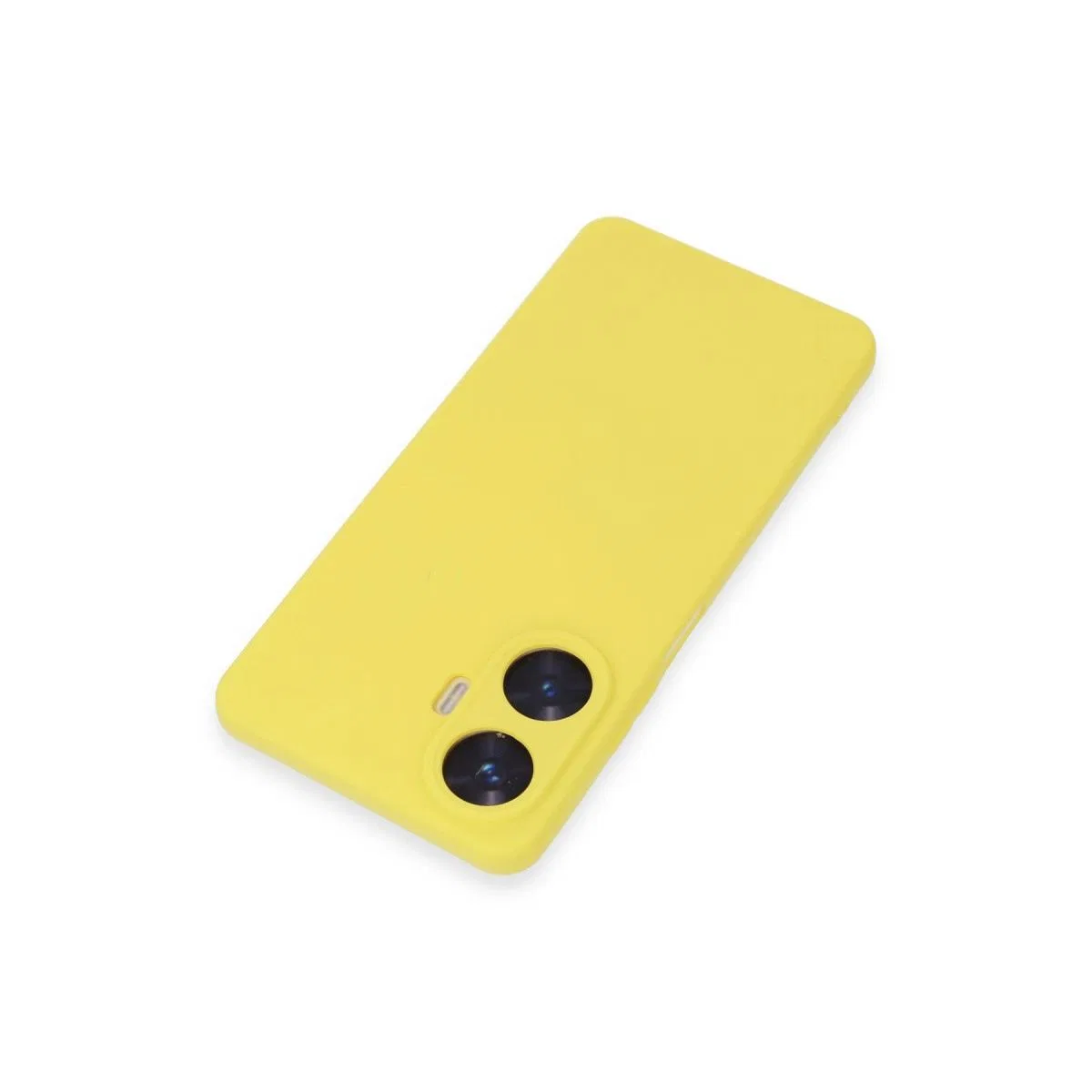 Realme C55 Kılıf Nano İçi Kadife Silikon - Sarı