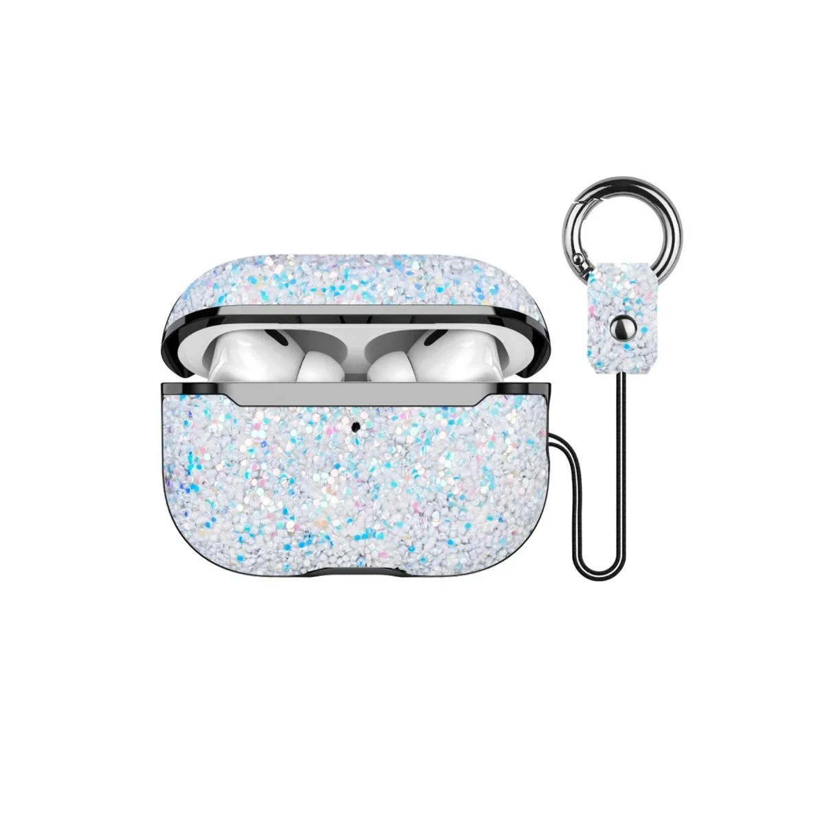 Onegif Apple Airpods Pro 2 (2. nesil) Bright Simli Airpods Kapak - Gümüş