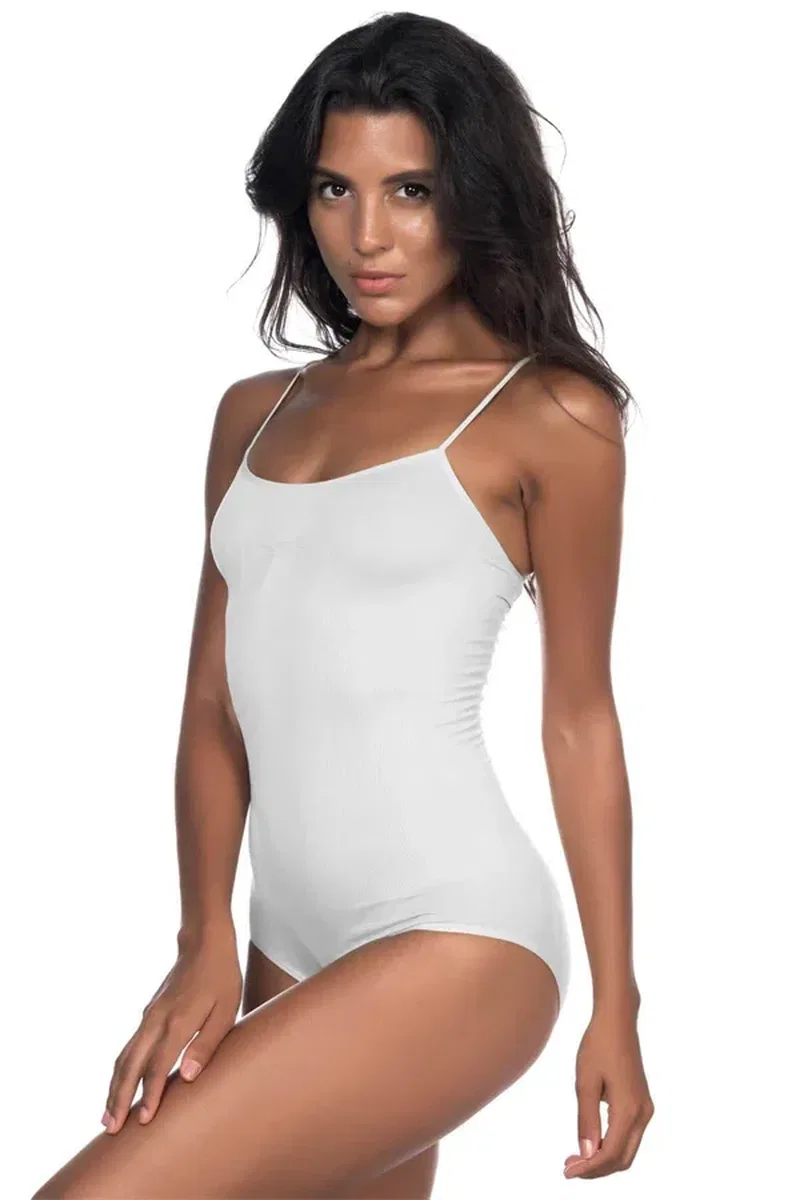 Beyaz MI 1923 Soft İp Askılı Çıtçıtlı Body