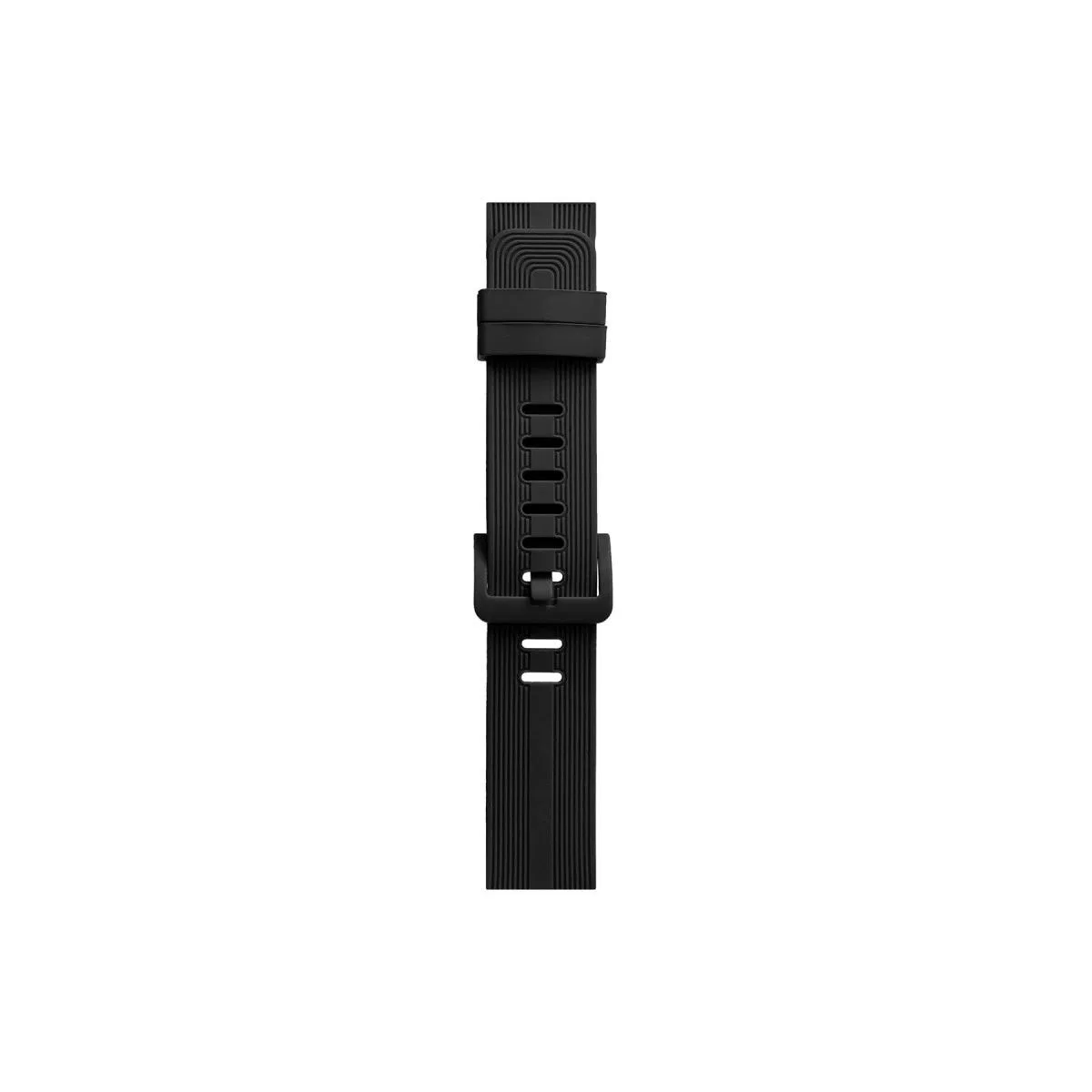Apple Watch 38mm Kr408 Çizgili Silikon Kordon - Siyah