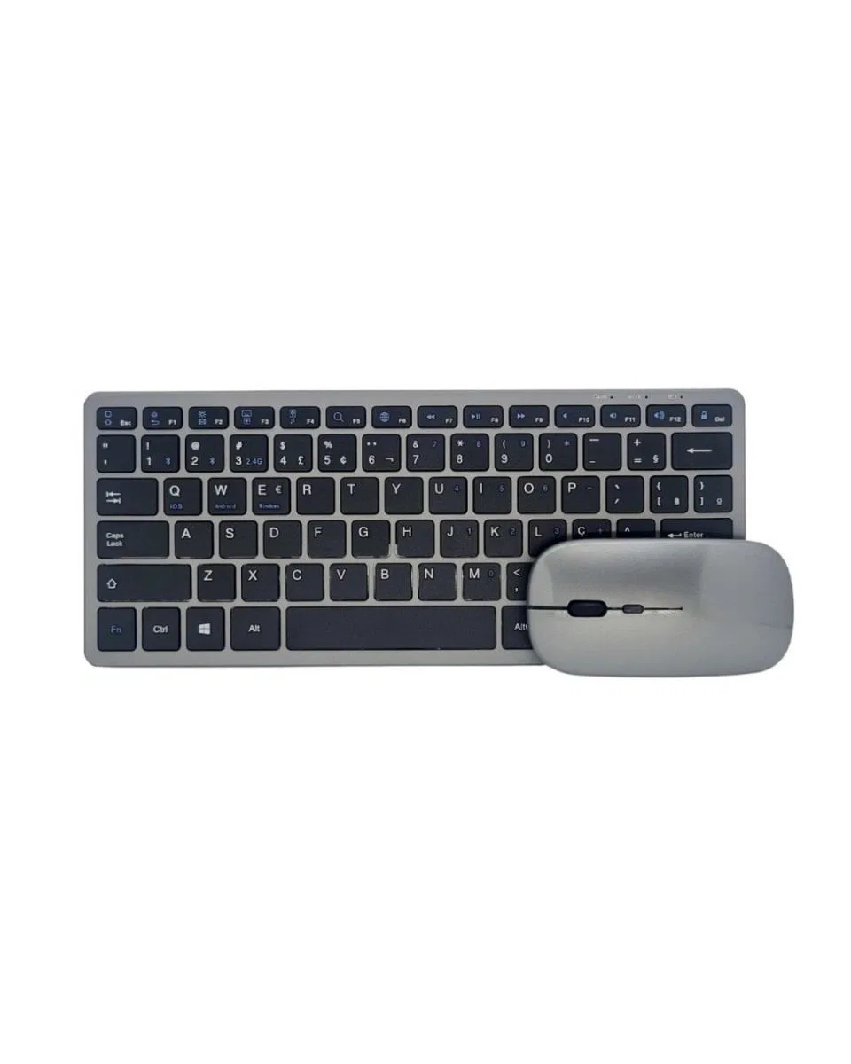 Şarjlı Kablosuz Klavye Ve Mouse Seti Kompakt Taşınabilir Tasarım