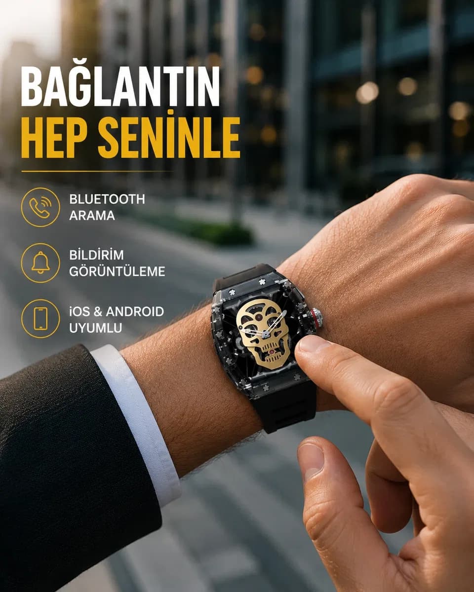 Uzun Pil Ömürlü Akıllı Saat Günlük ve Spor Kullanım
