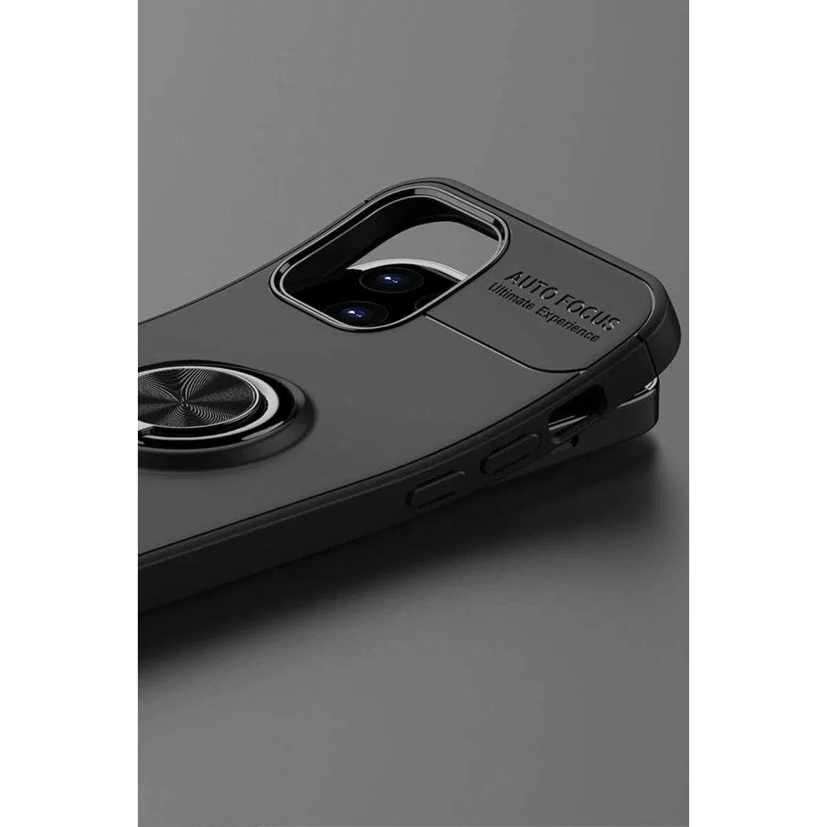 Apple İphone 12 Kılıf Range Yüzüklü Silikon - Kırmızı