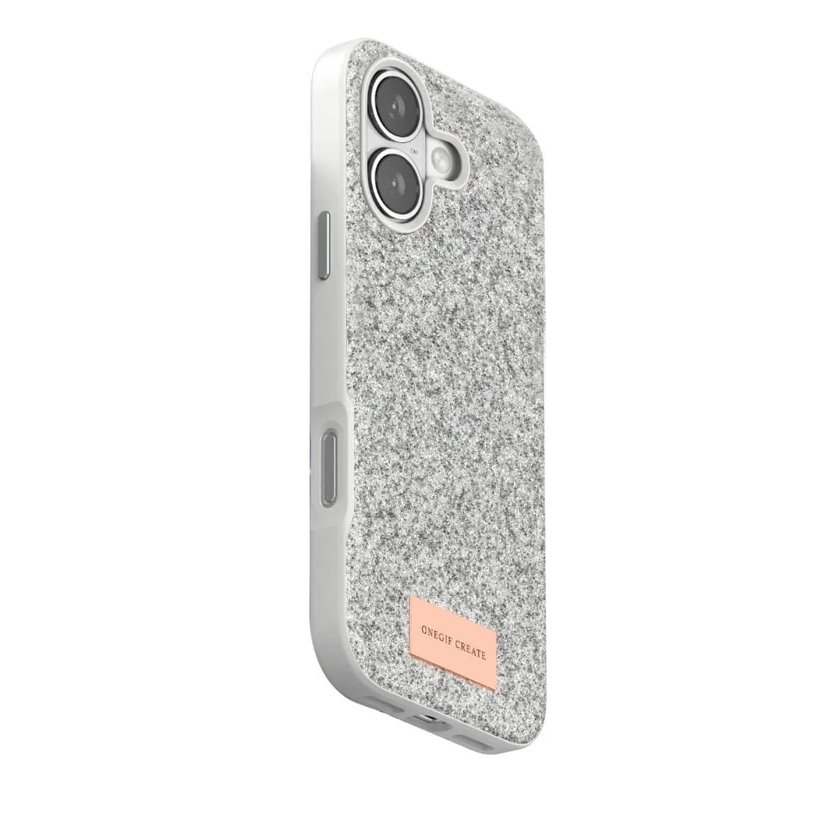 Onegif Apple İphone 17 Bright Simli Kapak - Beyaz