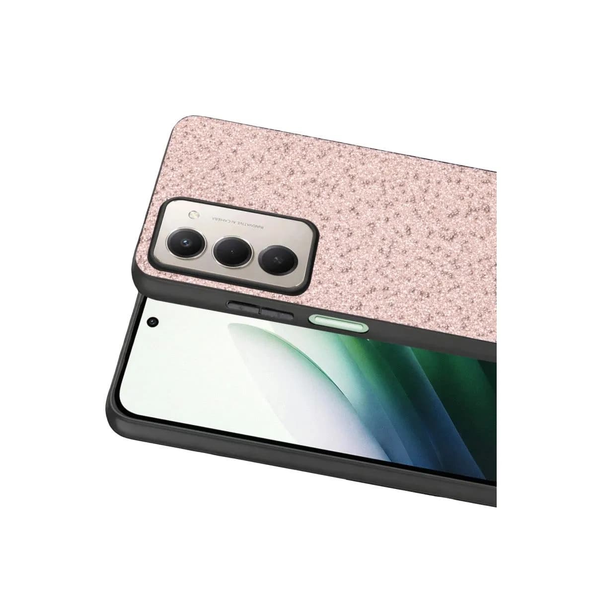 Onegif Xiaomi Redmi 15 4g Bright Simli Kapak - Pembe